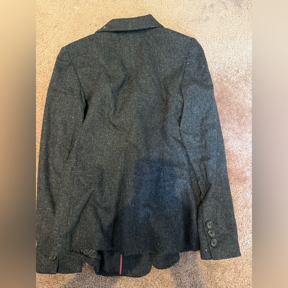 Talbots Dark Brown Gray Tweed Jacket with Colorful Speckles - Picture 3 of 3
